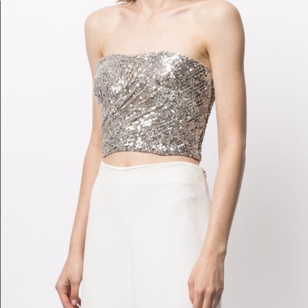 Semsem sequin-embellished bustier top / new with tags